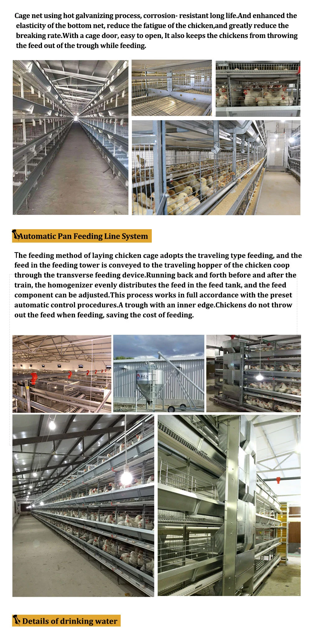 Semi-Automatic Self Manufactured Quality Chicken House Poultry Equipment