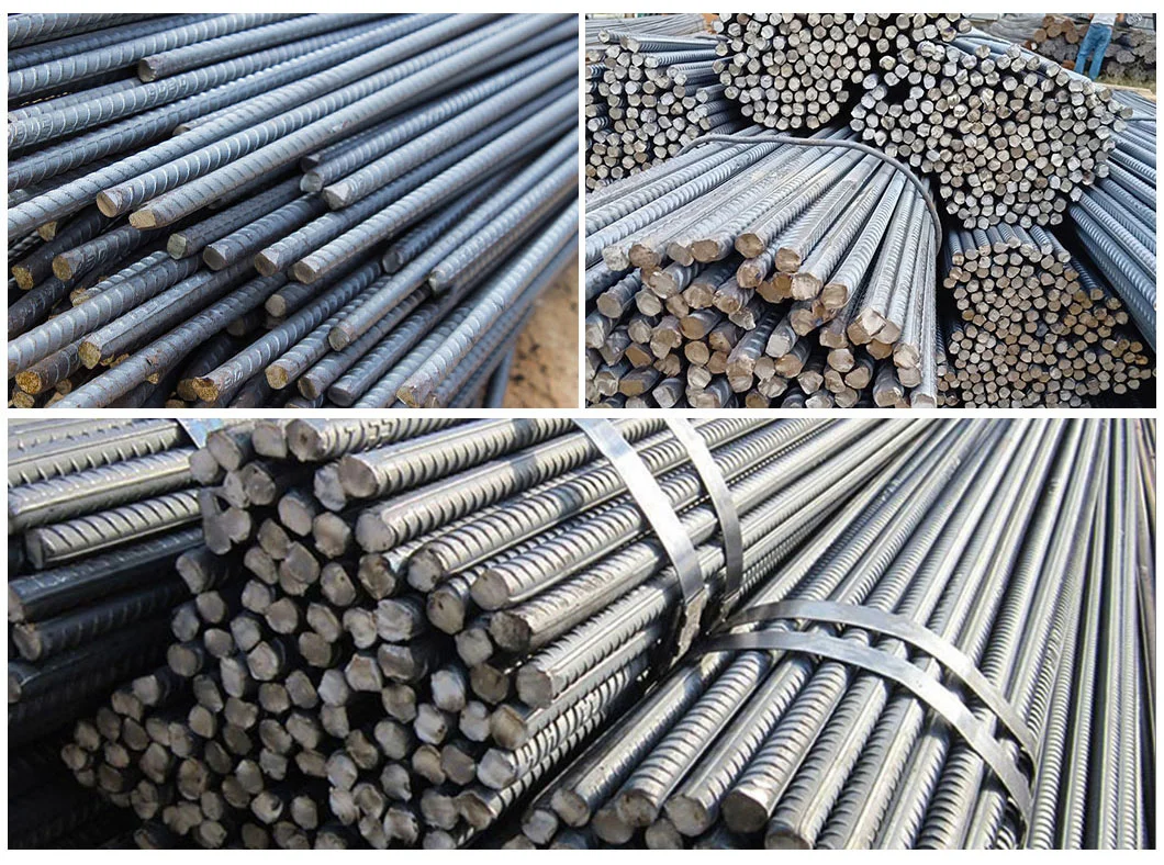 HRB400 HRB500 ASTM A615 Gr60 GB AISI JIS BS DIN Steel Bar/Rod Stainless Bar 8m 10m 12m 16m Deformed Steel Bar Reinforcing Steel Rebar for Construction in Stock